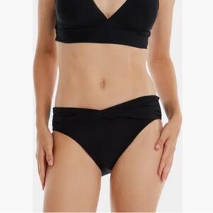 🌻NEW w/tag Helen Jon Black Twist Front Hipster Swim Bottoms Size Small